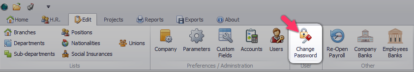 Top Menu to change credentials top_menu-hr-change_password